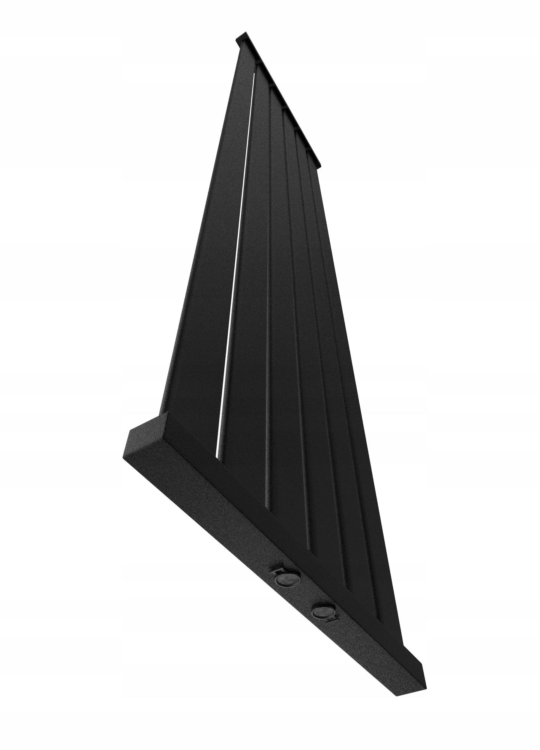 Grzejnik dekoracyjny LOTUS 160x30 CZARNA STRUKTURA