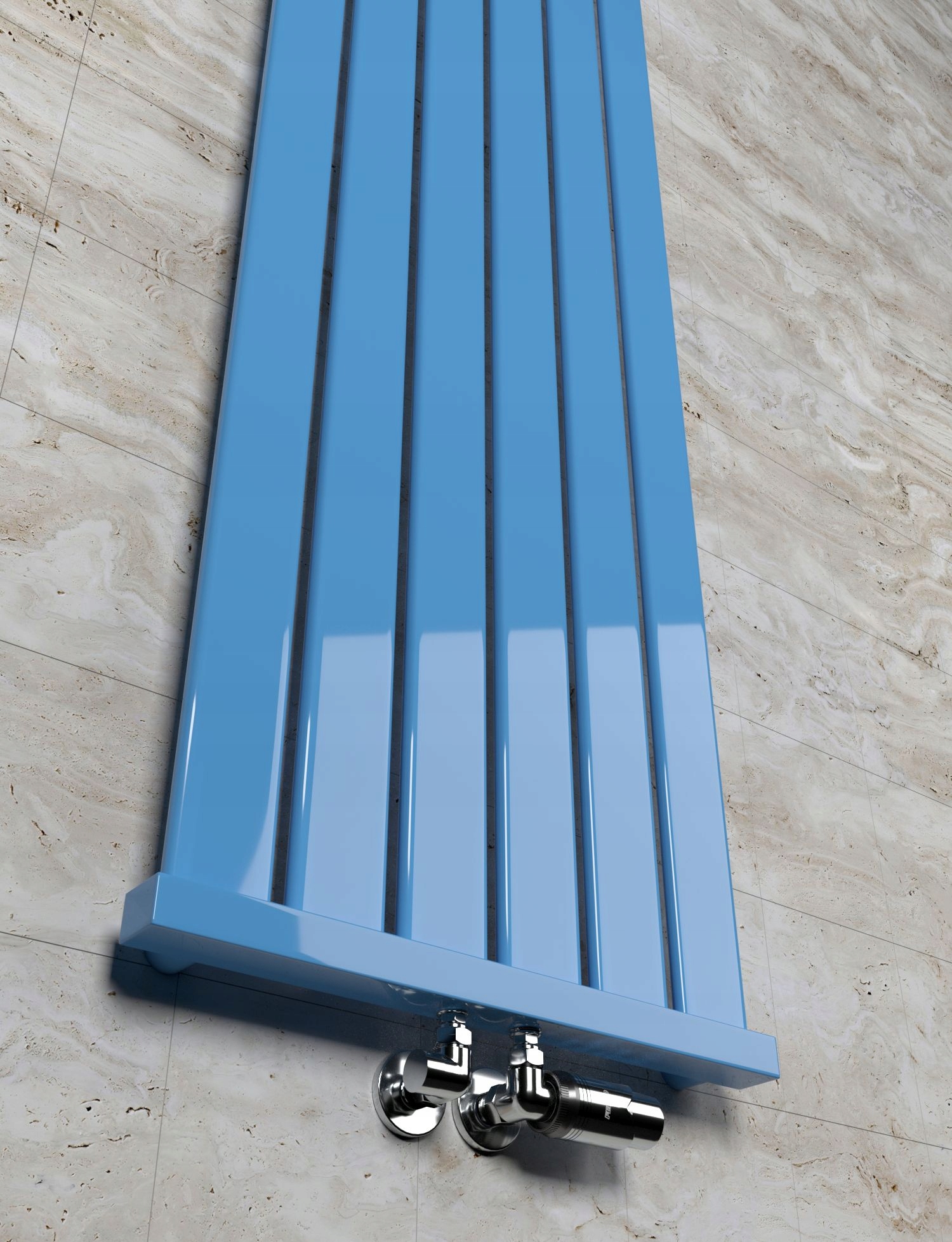 Grzejnik dekoracyjny LOTUS 120x45 NIEBIESKI