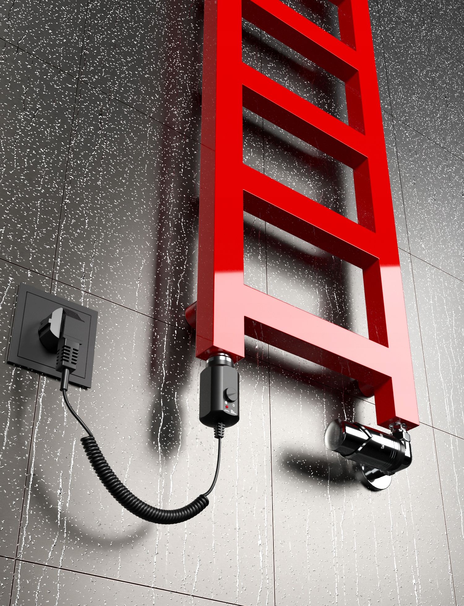 Grzejnik elektryczny LUCY 770x250 CZERWONY