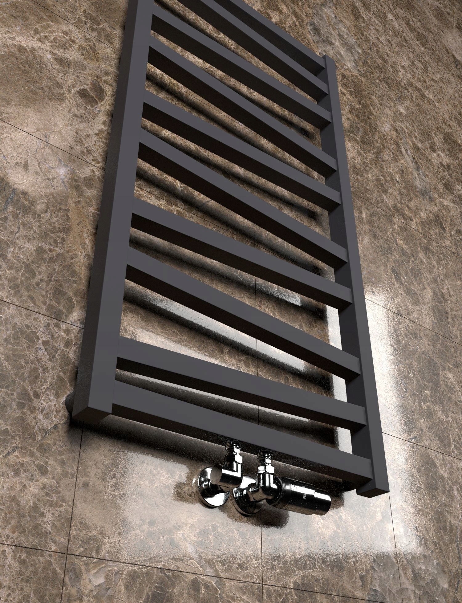 Grzejnik dekoracyjny ZYGZAK-MID 750x500 GRAFIT