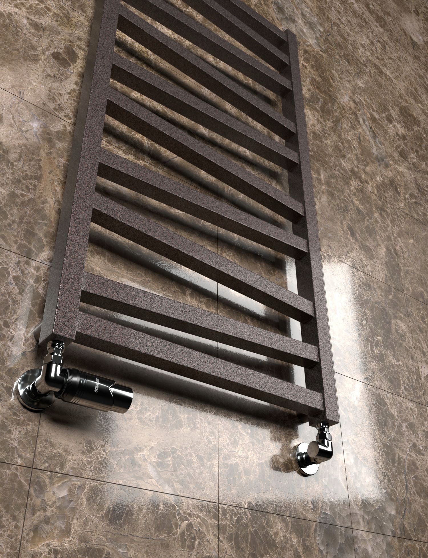 Grzejnik dekoracyjny ZYGZAK 1190x500 BORDO