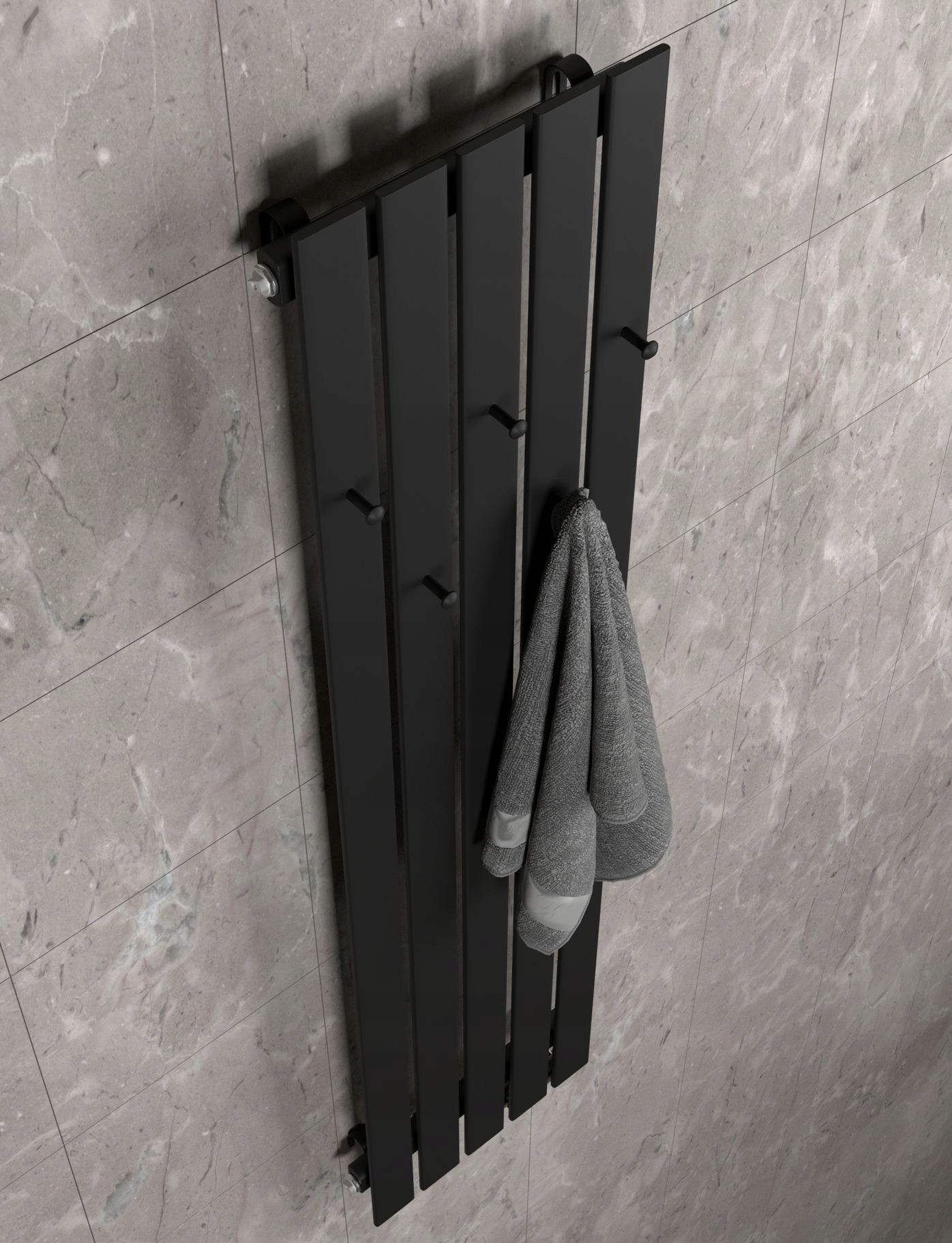 GRZEJNIK DEKORACYJNY BELLOHOOK 180x38 CZARNY MAT