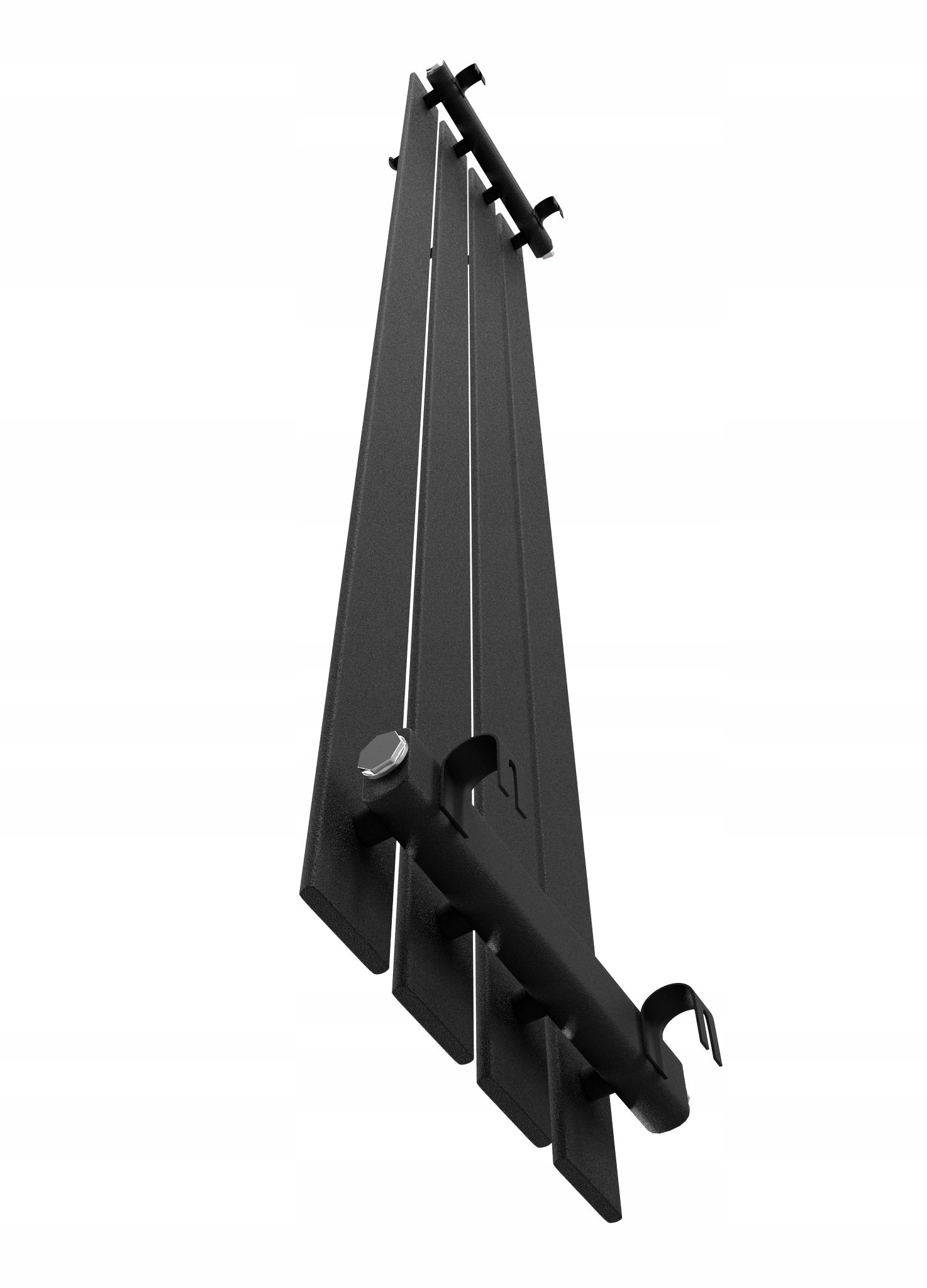 GRZEJNIK DEKORACYJNY BELLOHOOK 180x30 CZARNY STRUKTURA