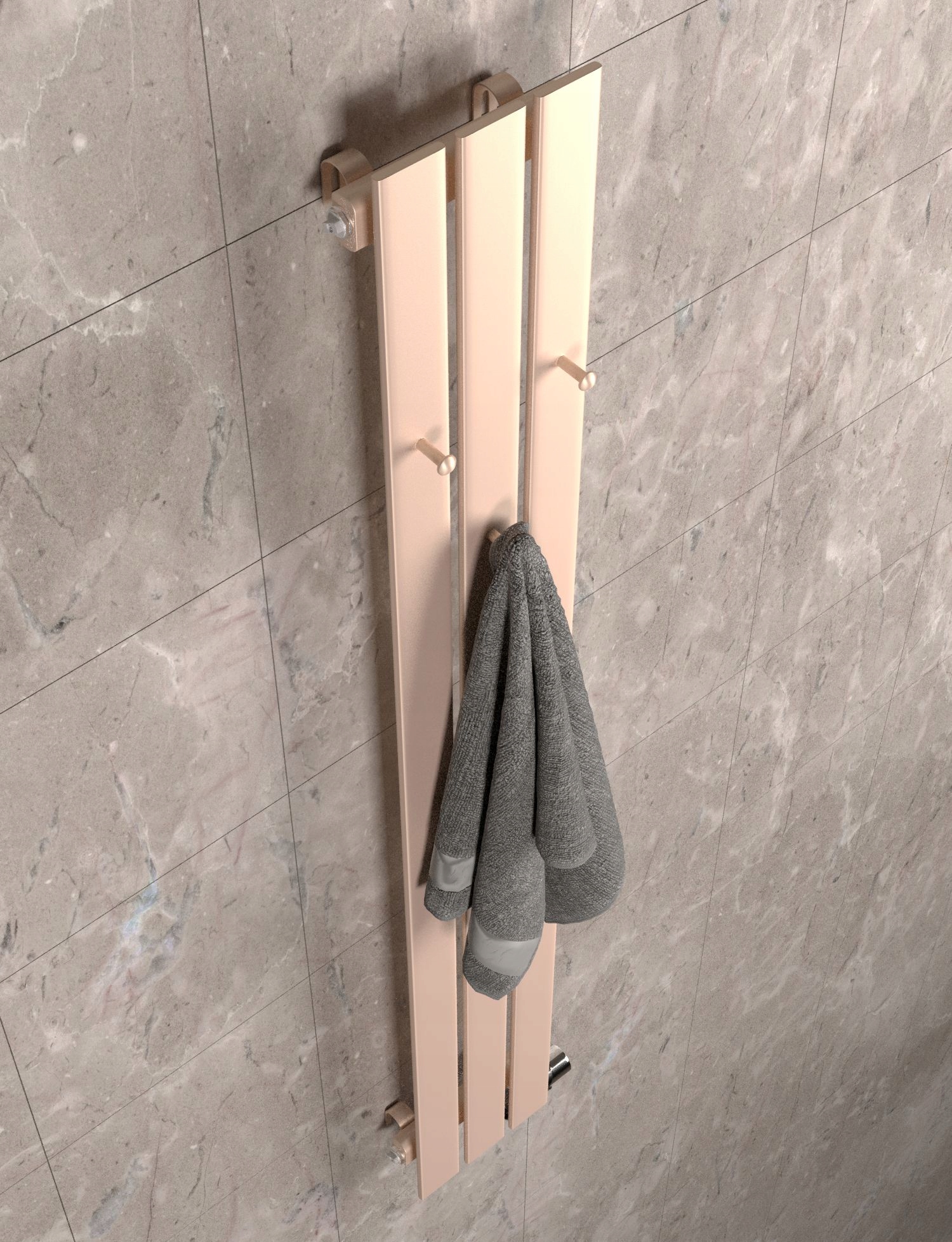 GRZEJNIK DEKORACYJNY BELLOHOOK 180x22 ZŁOTY RÓŻ