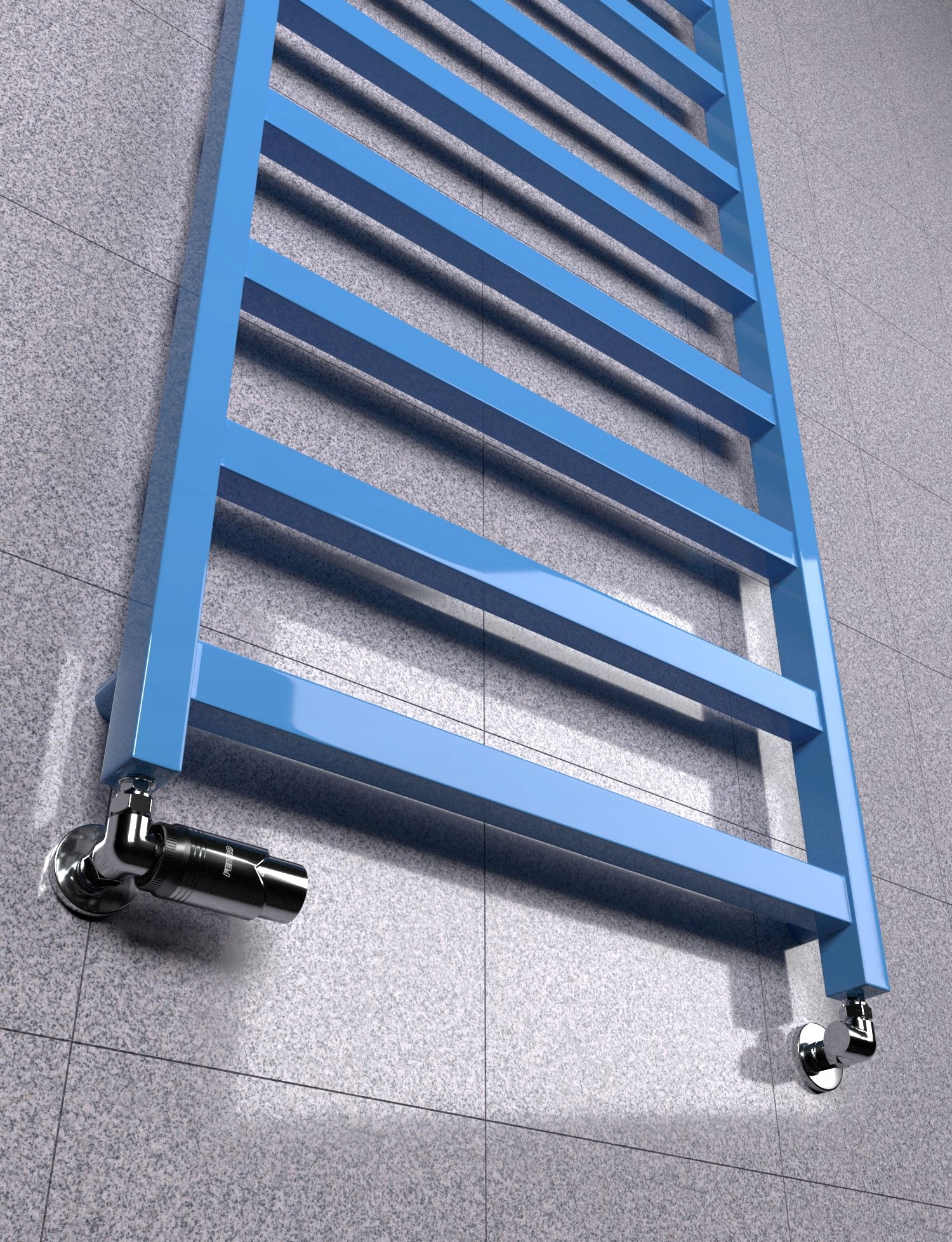 Grzejnik łazienkowy BOX 1210x500 NIEBIESKI