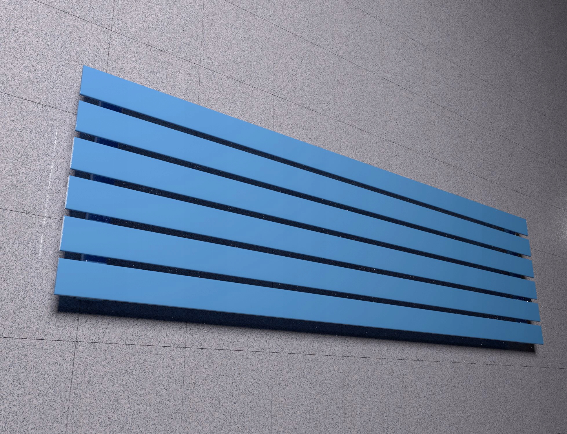 Grzejnik poziomy BELLOSLIM 45x100 niebieski