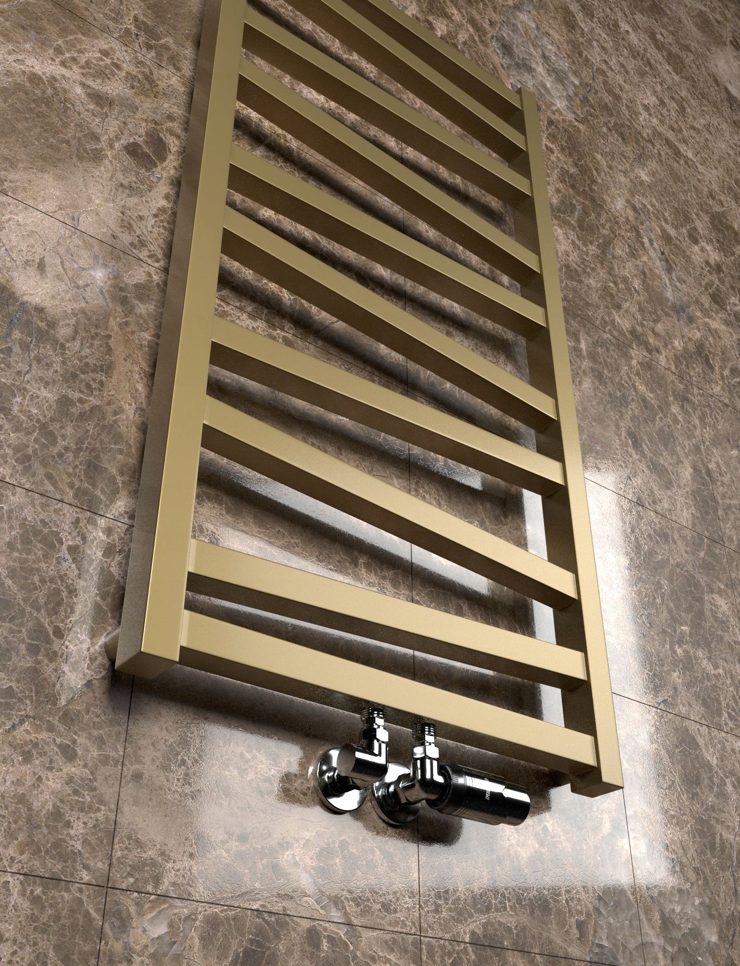 Grzejnik dekoracyjny ZYGZAK-MID 970x500 JASNYANTYK