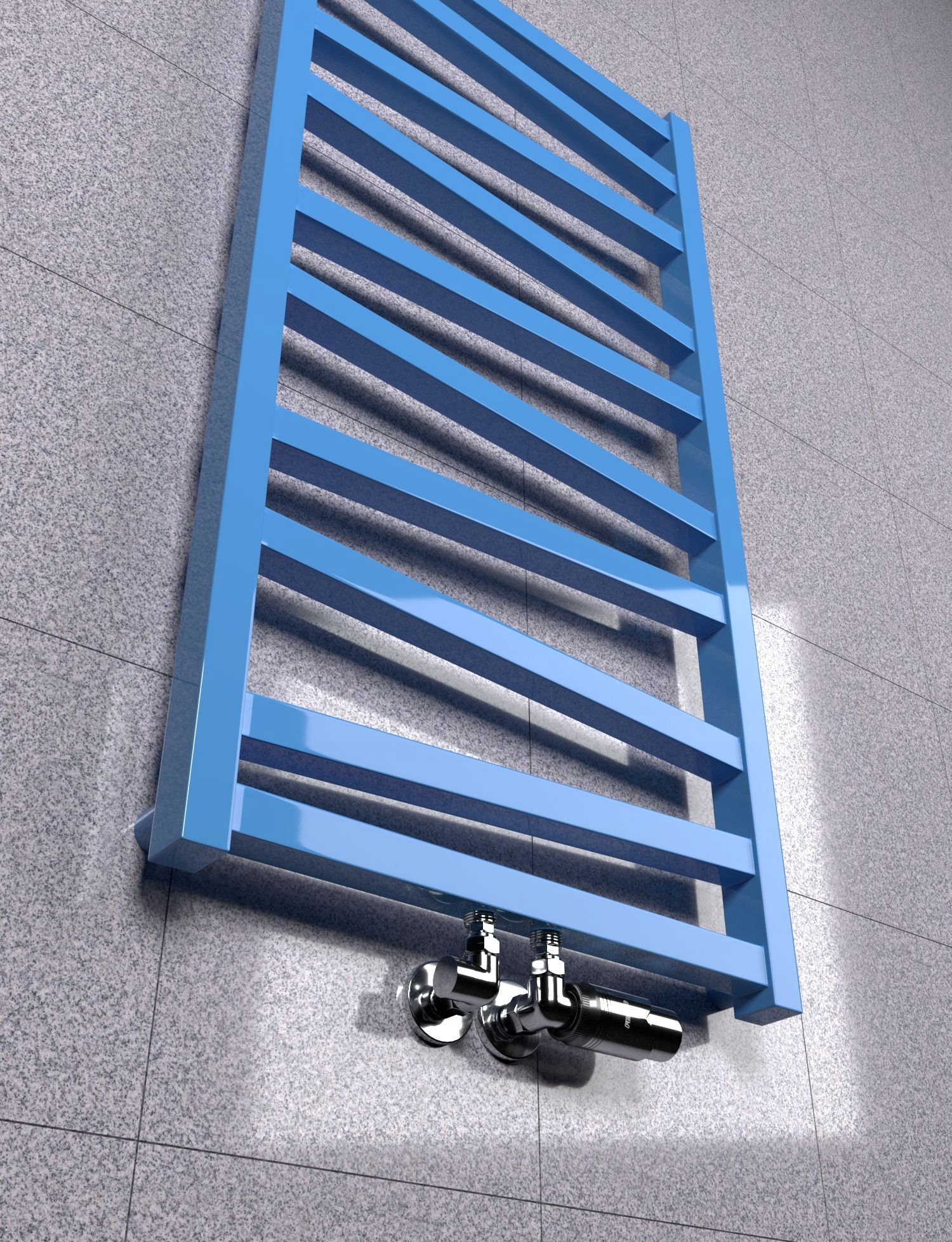 Grzejnik dekoracyjny ZYGZAK-MID 1190x500 NIEBIESKI