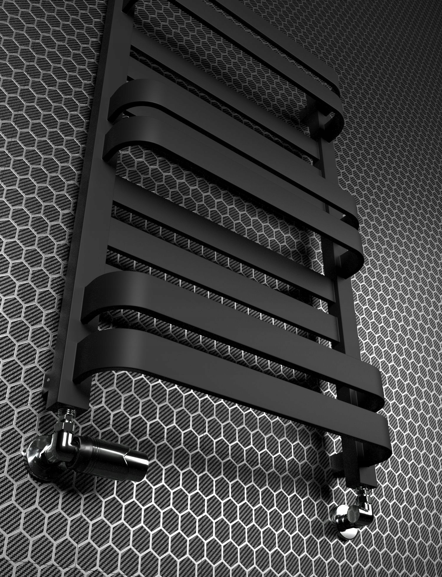 Grzejnik PANDORA SPECIAL 1470x440 CZARNY MAT