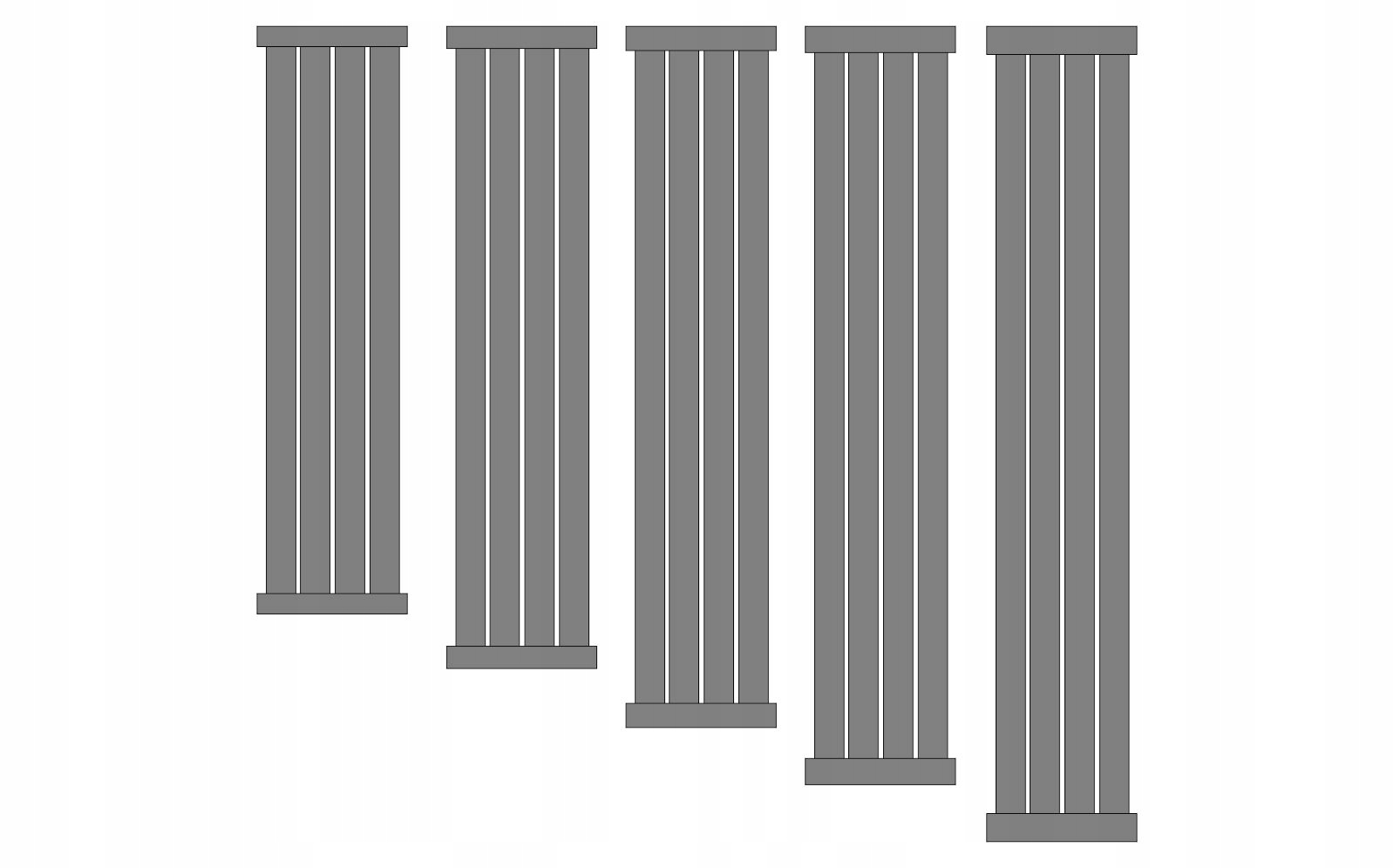 Grzejnik dekoracyjny LOTUS 160x30 QUARTZ 2