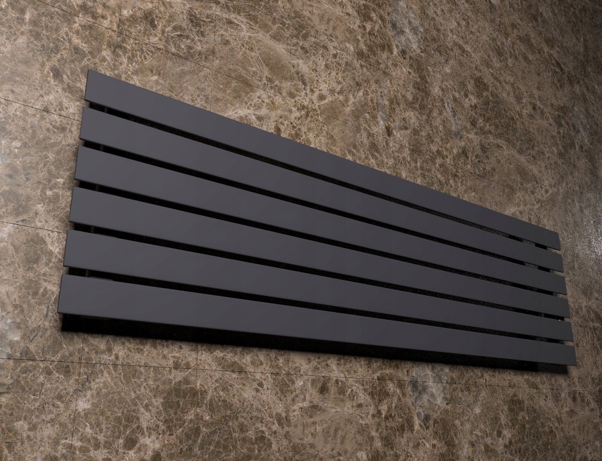 Grzejnik pokojowy poziomy BELLOSLIM 45x140 grafit