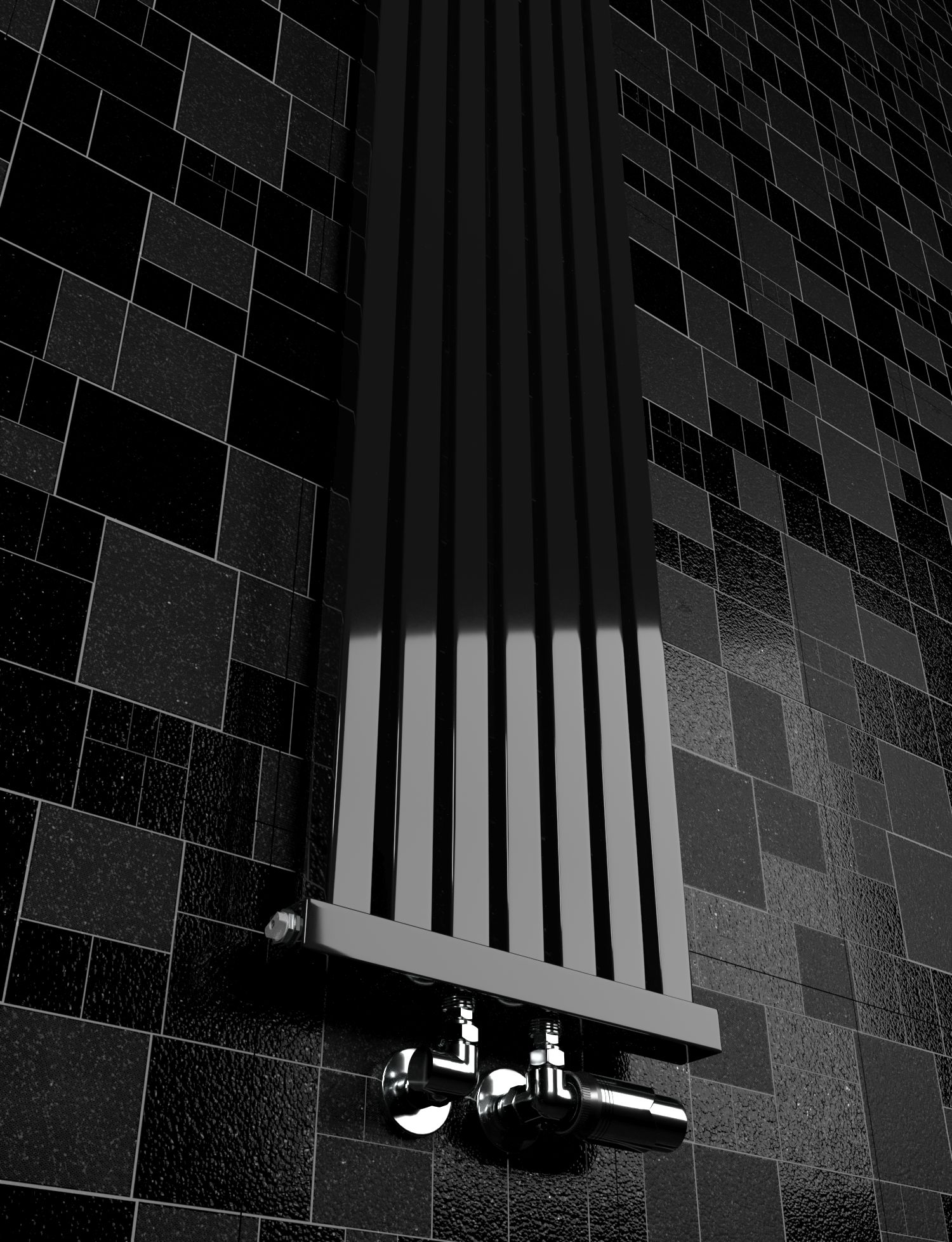 Grzejnik dekoracyjny RADIATOR 160x61 CZARNY POŁYSK