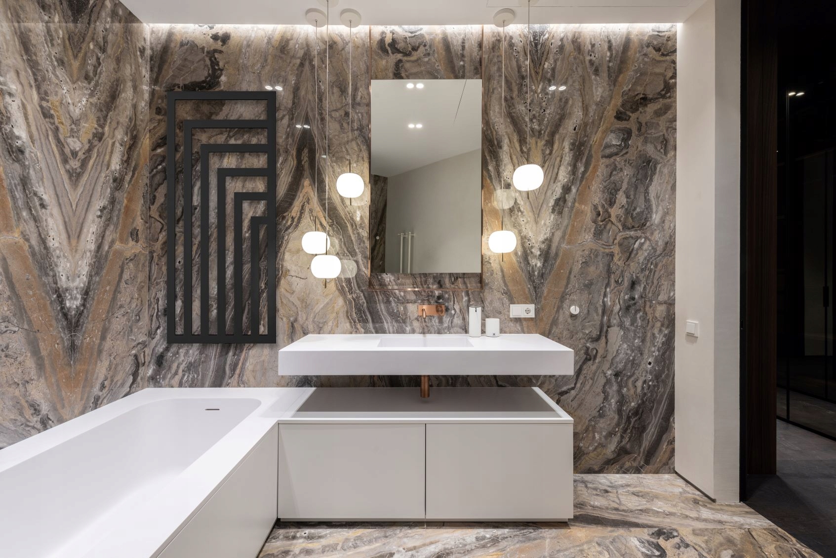 Grzejnik dekoracyjny LAOS-MIDDLE 1200x520 GRAFIT