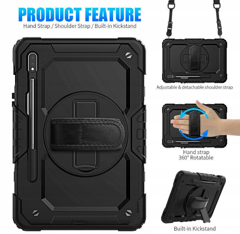 ETUI SAMSUNG GALAXY TAB S7+ S7 FE / S8+ S8 PLUS 12.4 cala + OSŁONA EKRANU