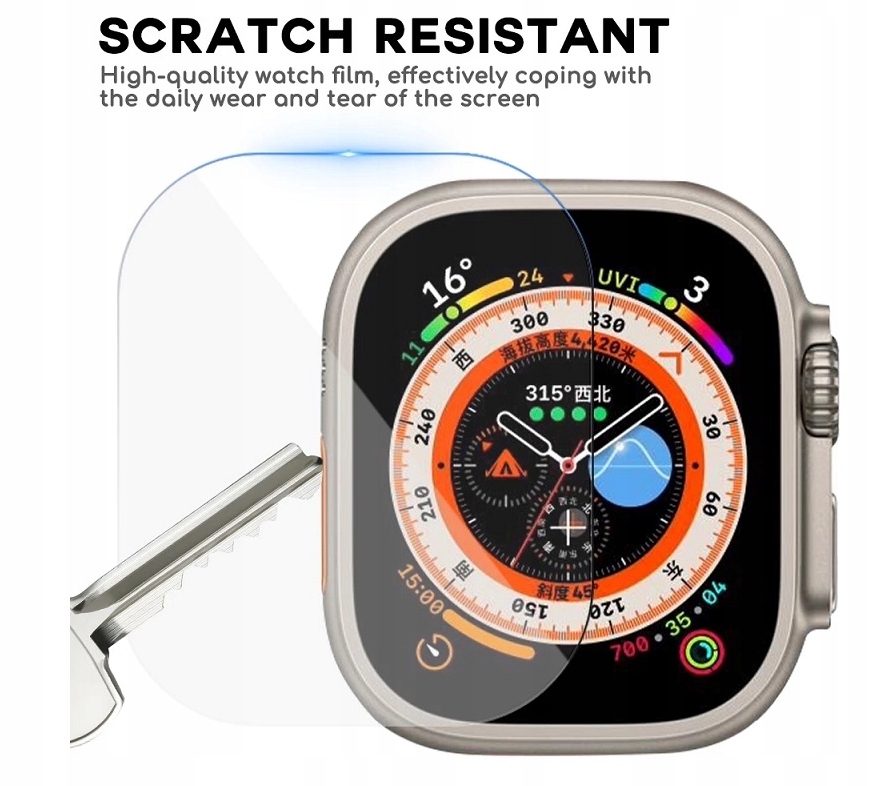 BRANSOLETKA PASEK DO APPLE WATCH ULTRA 49MM +SZKŁO