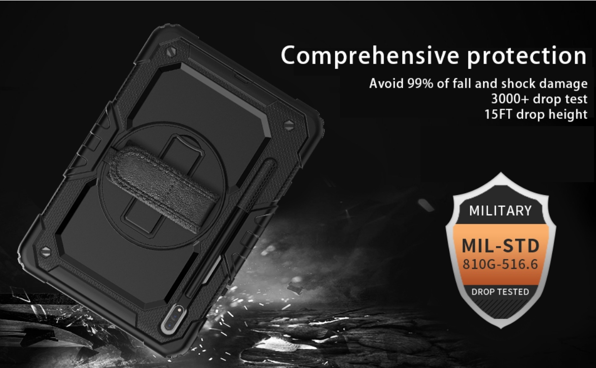 ETUI PANCERNE DO SAMSUNG GALAXY TAB S7 S8 S9 FE + SZKŁO HARTOWANE + RYSIK