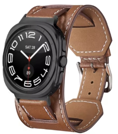 PASEK SKÓRZANY DO SAMSUNG GALAXY WATCH ULTRA 7 47MM + SZKŁO HARTOWANE