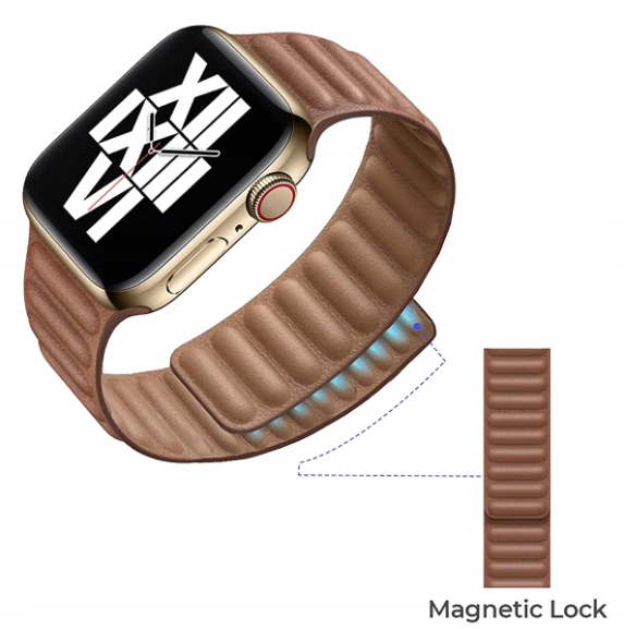 PASEK SKÓRZANY DO APPLE WATCH 1 2 3 4 5 6 7 8 9 SE 42/44/45/49MM