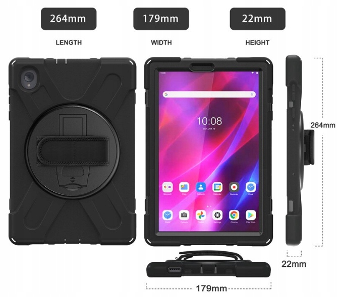 ETUI PANCERNE CASE DO LENOVO TAB K10 10.3 2021 TB-X6C6X X6C6F + RYSIK