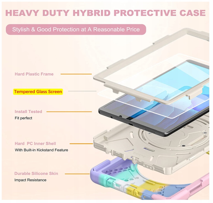 ETUI SAMSUNG A7 LITE 8.7 SM-T220 SM-T225 T220 T225 + SZKŁO HARTOWANE +RYSIK