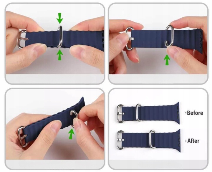 PASEK DO APPLE WATCH SERIES 1/2/3/4/5/6/7/8 SE 42MM 44MM 45MM 49MM + SZKŁO