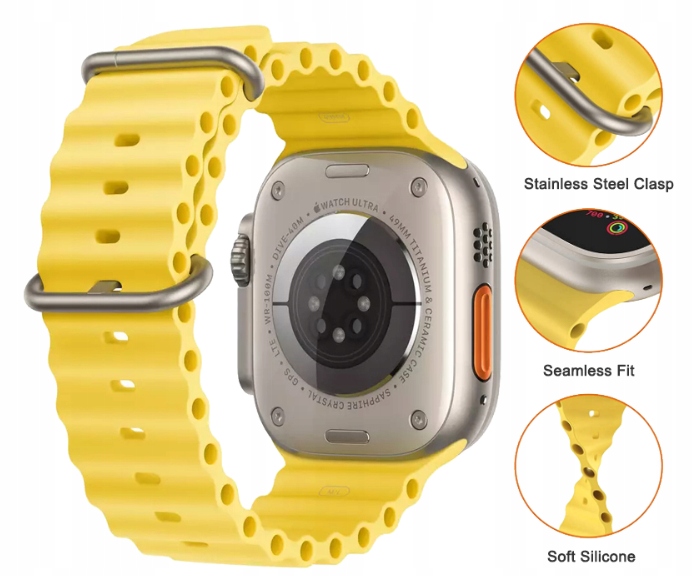 PASEK DO APPLE WATCH 1 2 3 4 5 6 7 8 9 SE ULTRA 2 49/45/44/42MM + SZKŁO