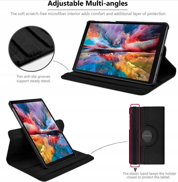 ETUI SKÓRZANE DO SAMSUNG GALAXY TAB A7 LITE T220 T225 + RYSIK