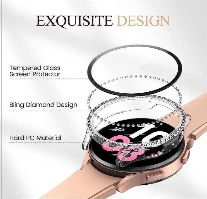 ETUI + SZKŁO 2w1 DO SAMSUNG GALAXY WATCH 4 5 40mm