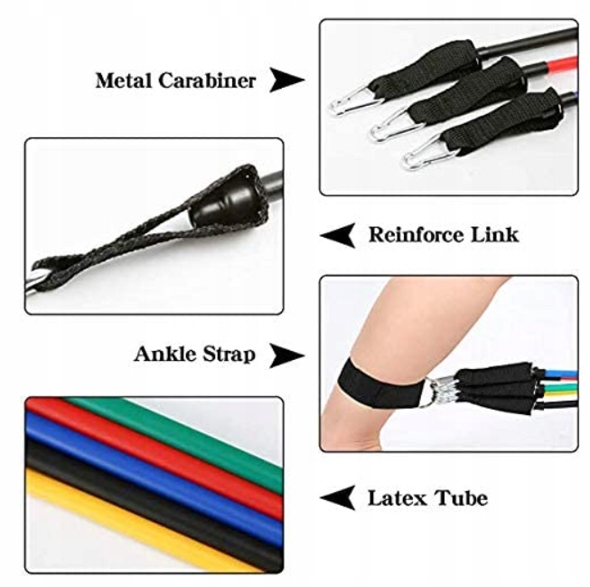 5 GUM OPOROWYCH DO ĆWICZEŃ SIŁOWYCH + CENTYMETR