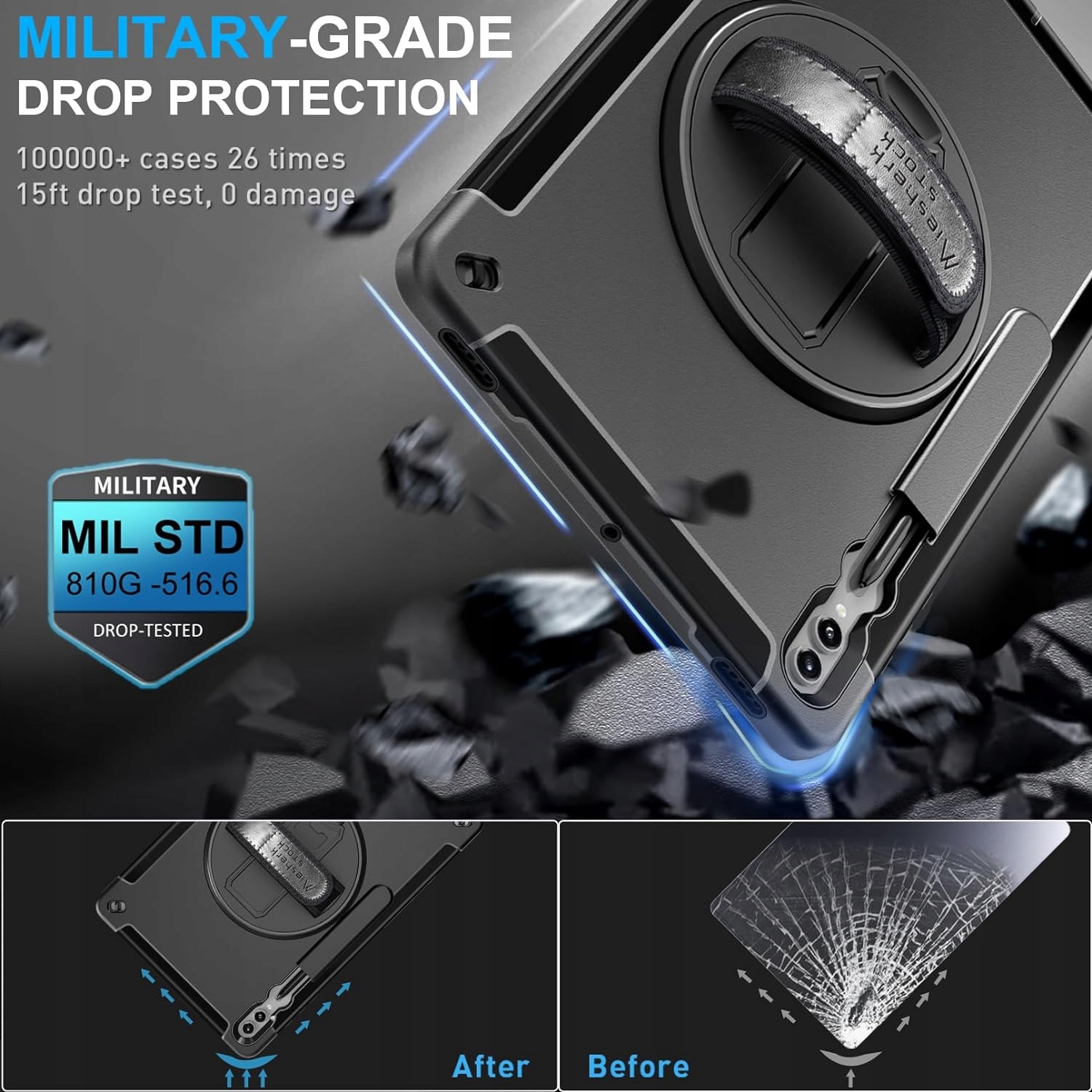 ETUI ARMOR CASE DO SAMSUNG GALAXY TAB S9 11 SM-X710 X716 + SZKŁO + RYSIK