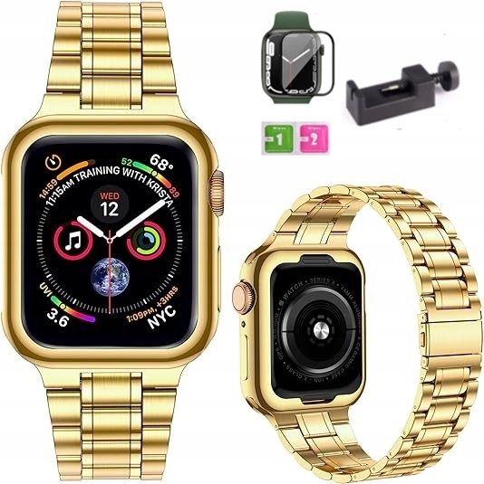 BRANSOLETKA PASEK DO APPLE WATCH 1 2 3 4 5 6 7 8 9 SE 38mm/40mm/41mm +SZKŁO