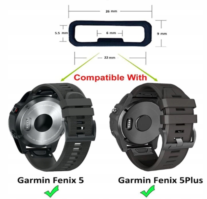 SZLUFKA NA PASEK GARMIN FENIX 5 / FENIX 5 PLUS