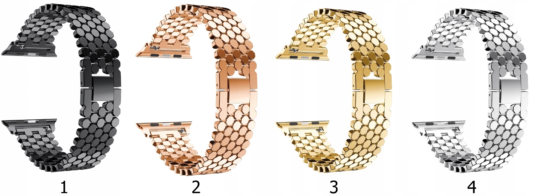 BRANSOLETKA PASEK DO APPLE WATCH 42/44/45/SE SZKŁO