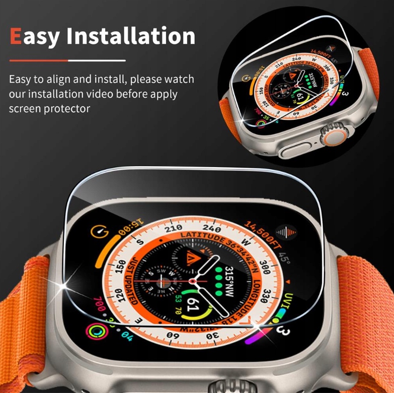 2x SZKŁO HARTOWANE 9H DO APPLE WATCH ULTRA 49MM