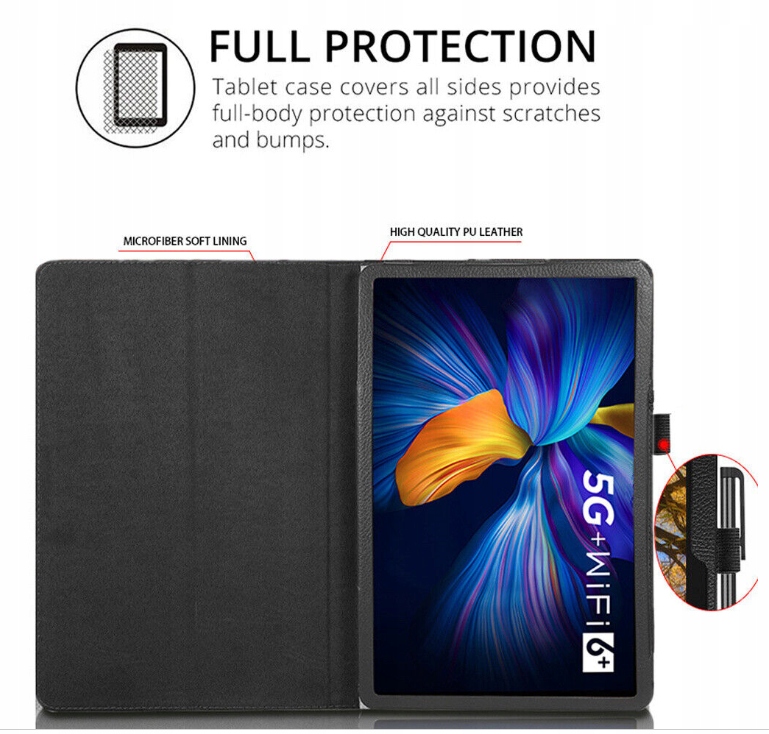 ETUI SKÓRZANE DO XIAOMI PAD 5 / 5 PRO + SZKŁO