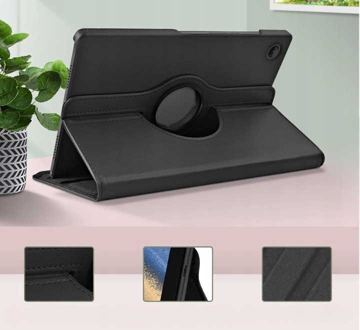ETUI SKÓRZANE SAMSUNG GALAXY TAB A8 10.5 X200 X205 + SZKŁO HARTOWANE +RYSIK