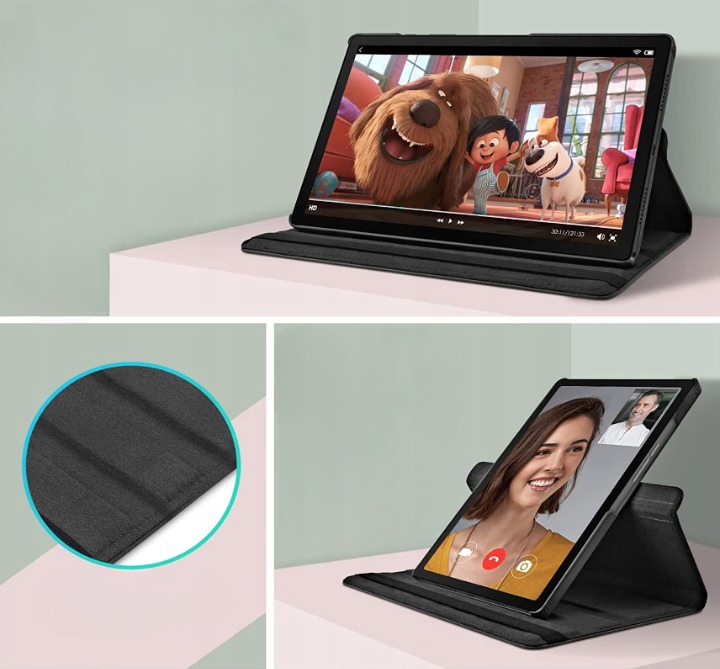 ETUI SKÓRZANE SAMSUNG GALAXY TAB A8 10.5 X200 X205 + SZKŁO HARTOWANE +RYSIK