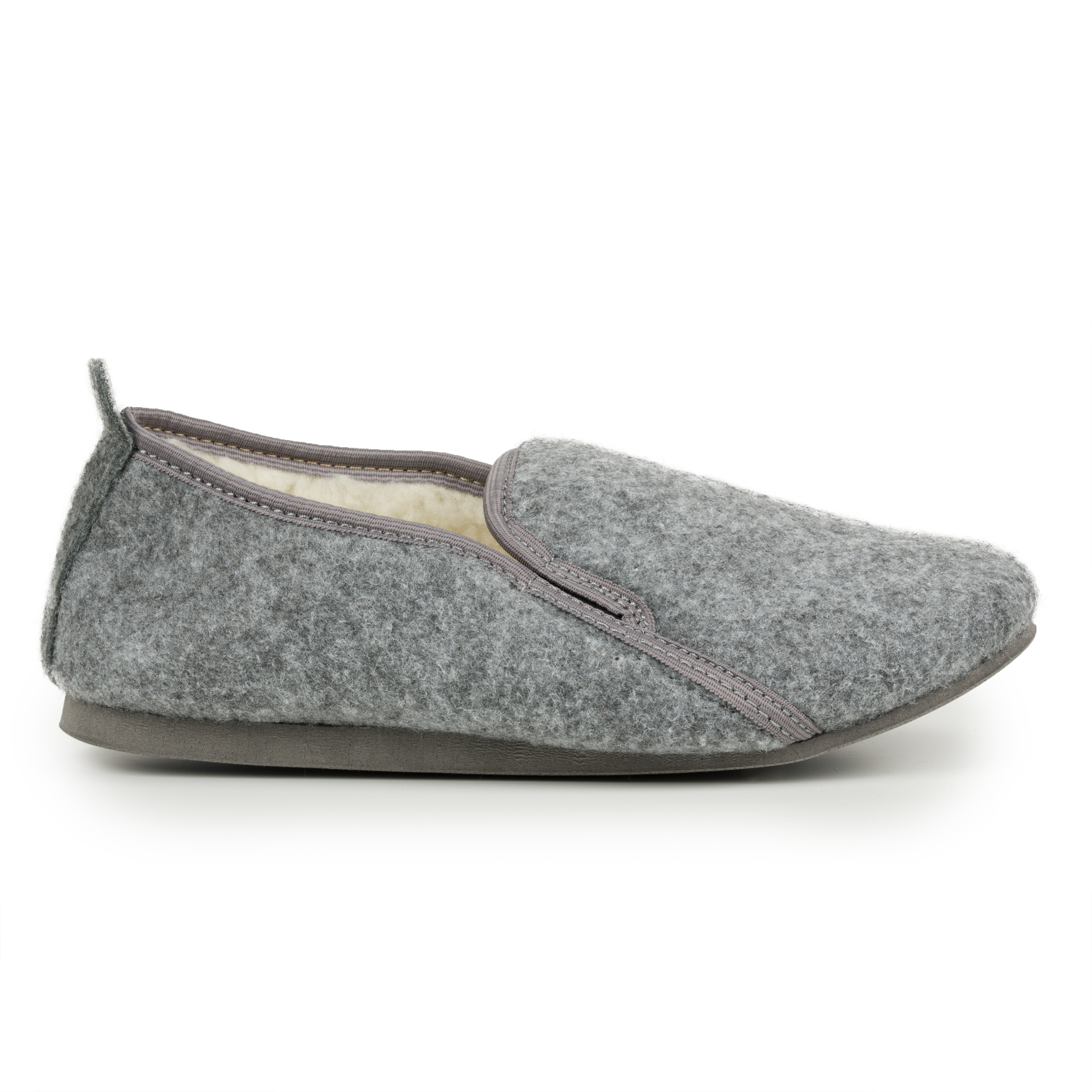 Bambosze męskie filcowe ocieplane kożuszek wełna 44