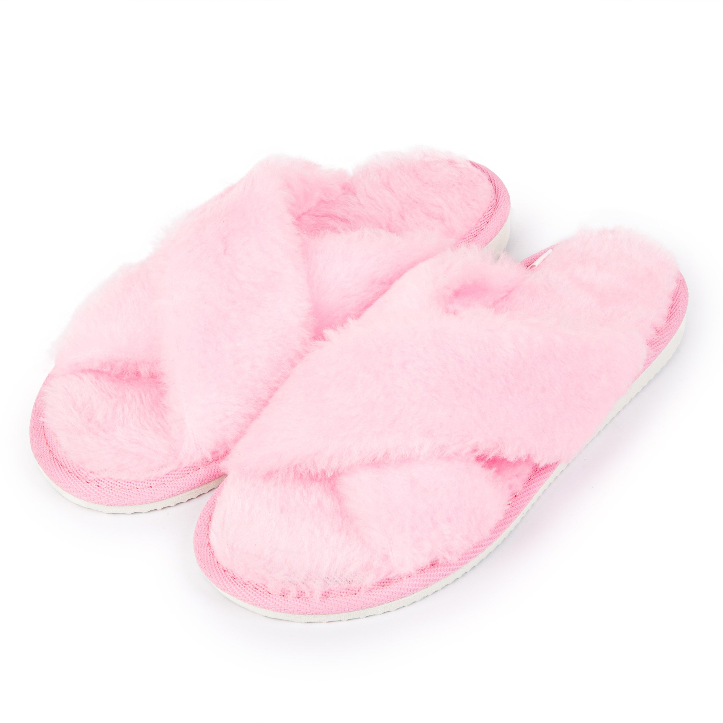 Kapcie damskie ciepłe puchate różowe pantofle domowe z futerkiem 39