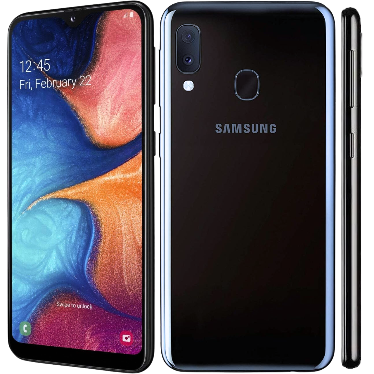 Samsung Galaxy A20e 3/32Go 5.80 LTE SM-A202F/DS Noir NEUF DÉBALLÉ Débloqué – image principale