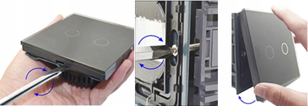 DOTYKOWY WŁĄCZNIK ŚWIATŁA 1K POJEDYNCZY SZKLANY