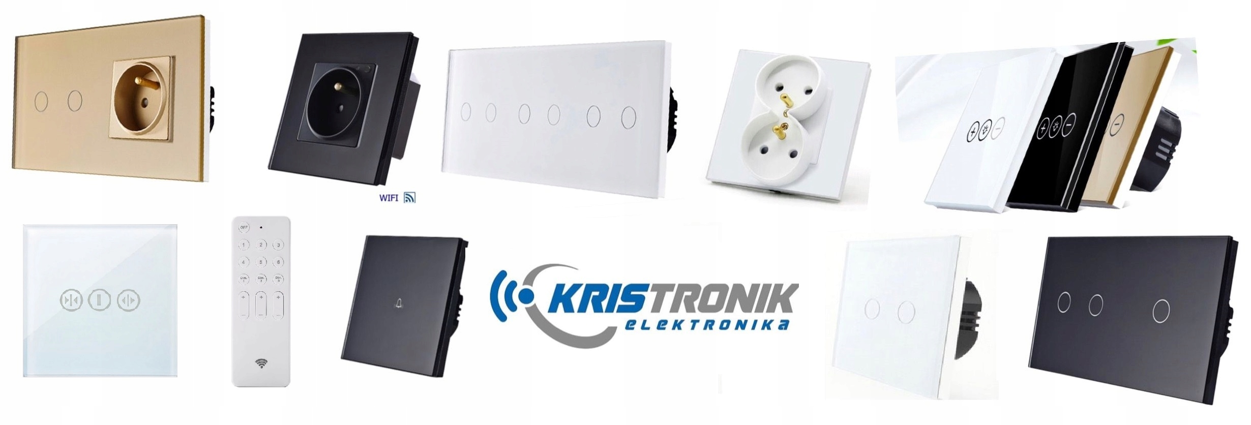 DOTYKOWY WŁĄCZNIK ŚWIATŁA 1K POJEDYNCZY SZKLANY