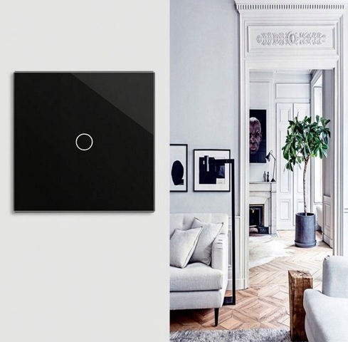 DOTYKOWY WŁĄCZNIK ŚWIATŁA 1K POJEDYNCZY SZKLANY