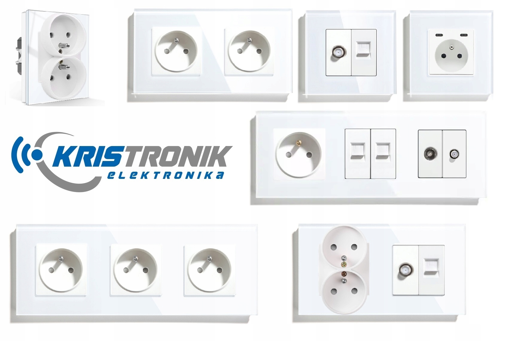 GNIAZDKO ELEKTRYCZNE SZKLANE POJEDYNCZE KONTAKT GNIAZDO 16A