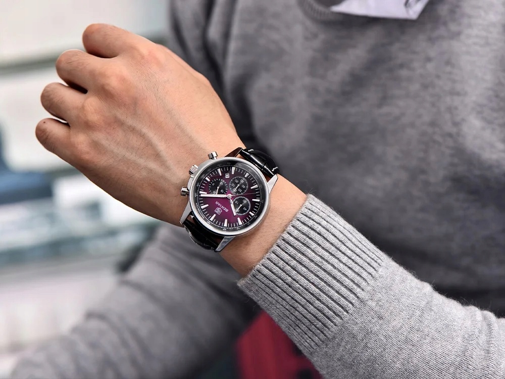 CZARNY ZEGAREK MĘSKI BENYAR NA SKÓRZANYM PASKU DATOWNIK CHRONOGRAF PUDEŁKO 15 CZARNY ZEGAREK MĘSKI BENYAR NA SKÓRZANYM PASKU DATOWNIK CHRONOGRAF PUDEŁKO 15