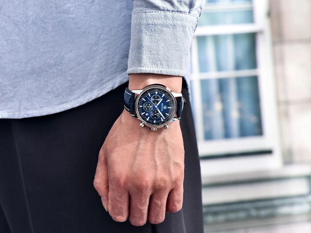 NIEBIESKI ZEGAREK MĘSKI BENYAR SKÓRZANY PASKEK DATOWNIK CHRONOGRAF PUDEŁKO 16 NIEBIESKI ZEGAREK MĘSKI BENYAR SKÓRZANY PASKEK DATOWNIK CHRONOGRAF PUDEŁKO 16