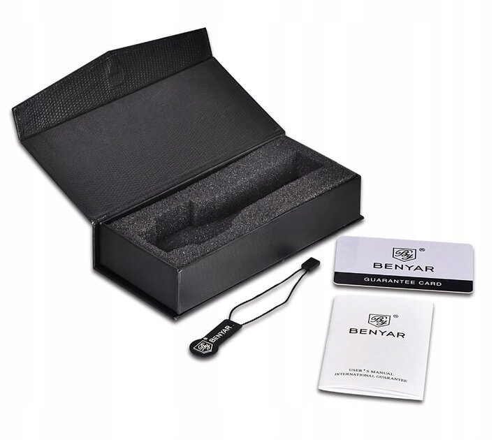 CZARNY ZEGAREK MĘSKI BENYAR NA SKÓRZANYM PASKU DATOWNIK CHRONOGRAF PUDEŁKO 17 CZARNY ZEGAREK MĘSKI BENYAR NA SKÓRZANYM PASKU DATOWNIK CHRONOGRAF PUDEŁKO 17