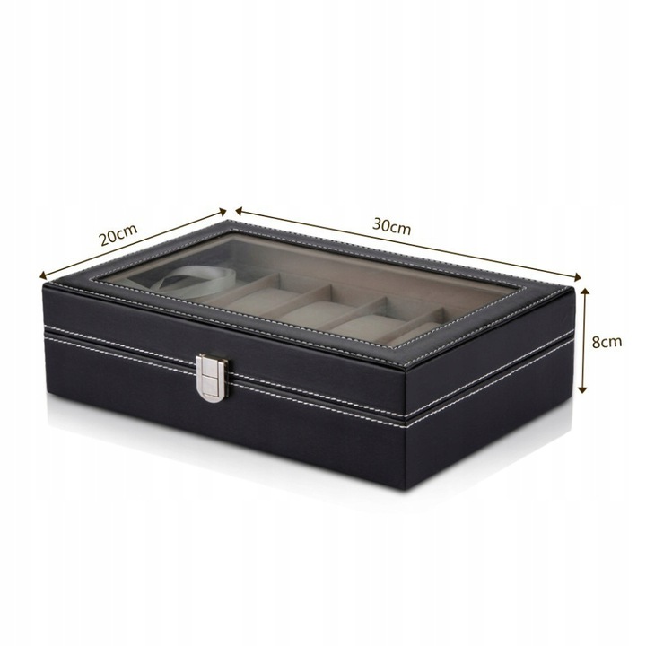 PUDEŁKO ETUI ORGANIZER SZKATUŁKA NA ZEGARKI 12szt 2