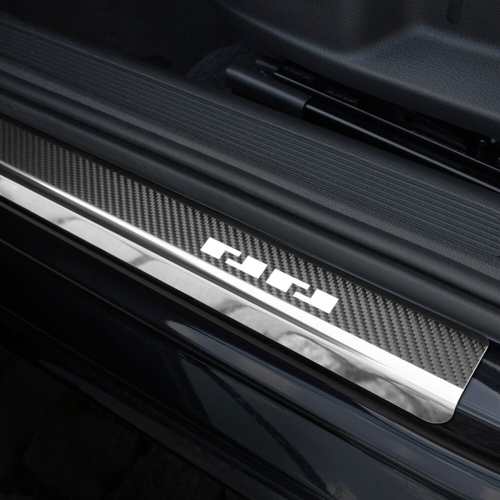 4 Stück Auto Einstiegsleisten Schutz Aufkleber Für Dodge Charger Durango Challenger SRT, Kohlefaser Türschweller Trittschutz Lackschutzfolie (SRT