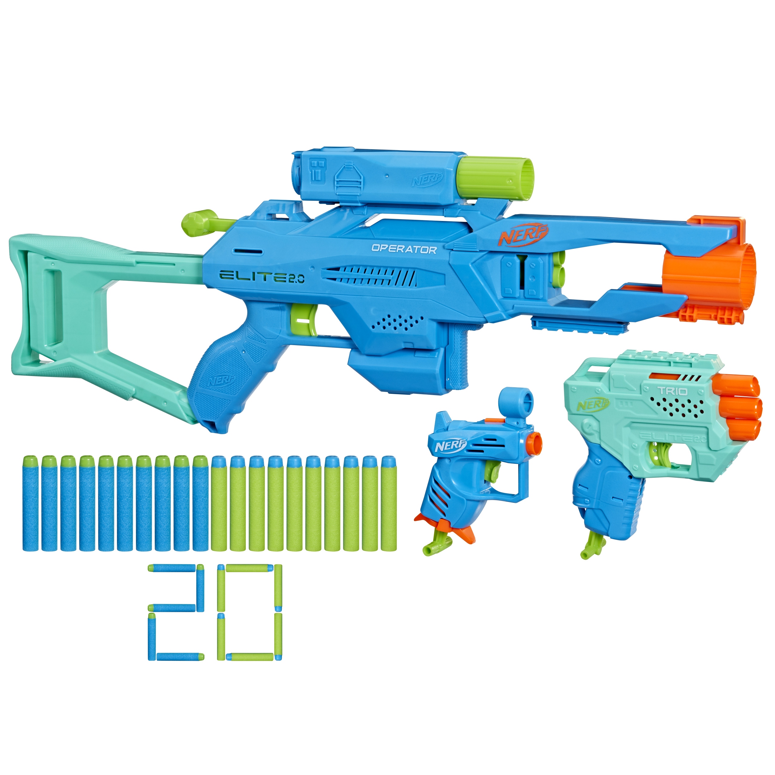 NERF ELITE 2.0 Wyrzutnie Tactical 3-Pack + strzałki F6146